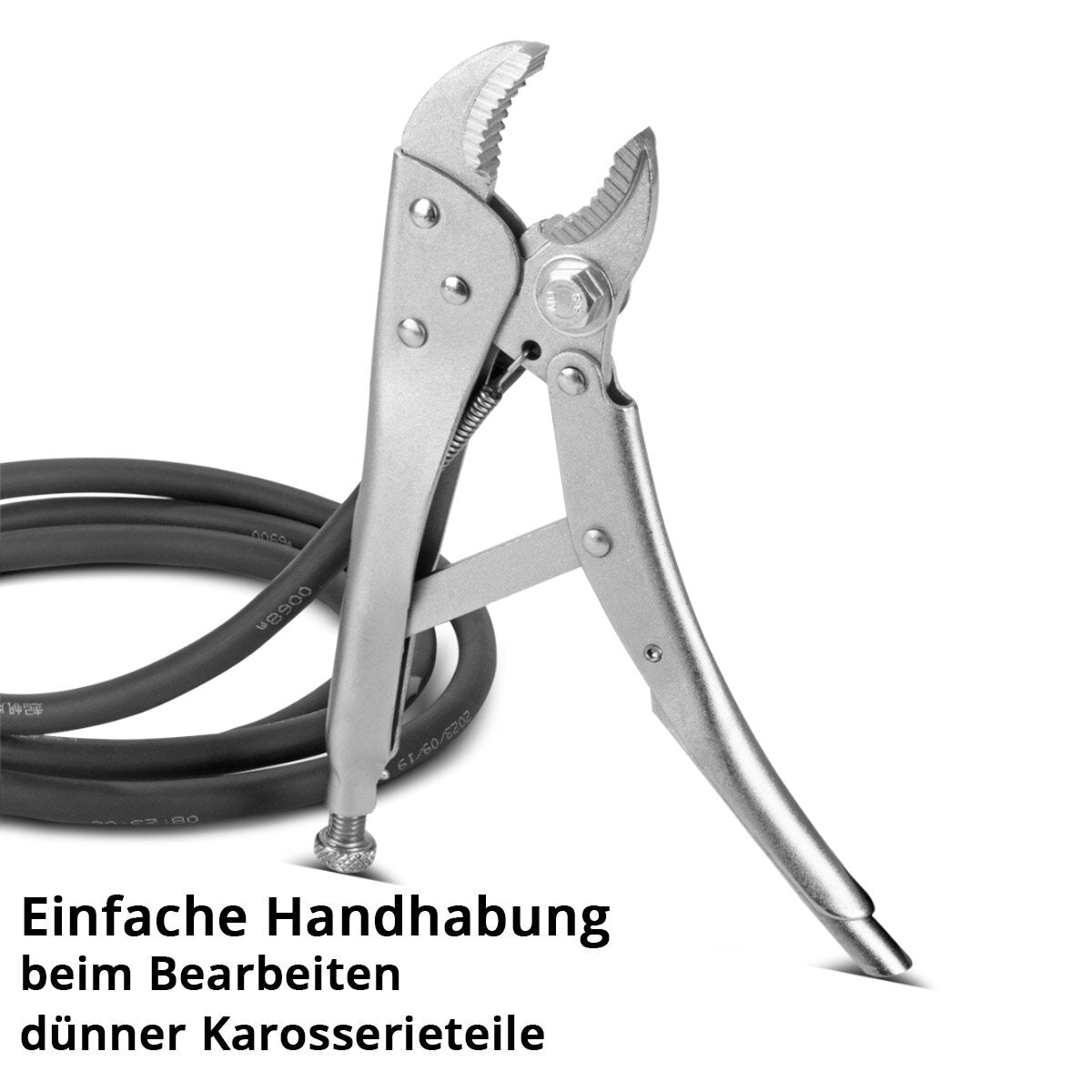 Câble de terre STAHLWERK | Pince de terre 2 m pour détecteur de bosses | Débosseleur | Soudeur par points | Outil de débosselage Smart Repair | Accessoires pour observateurs