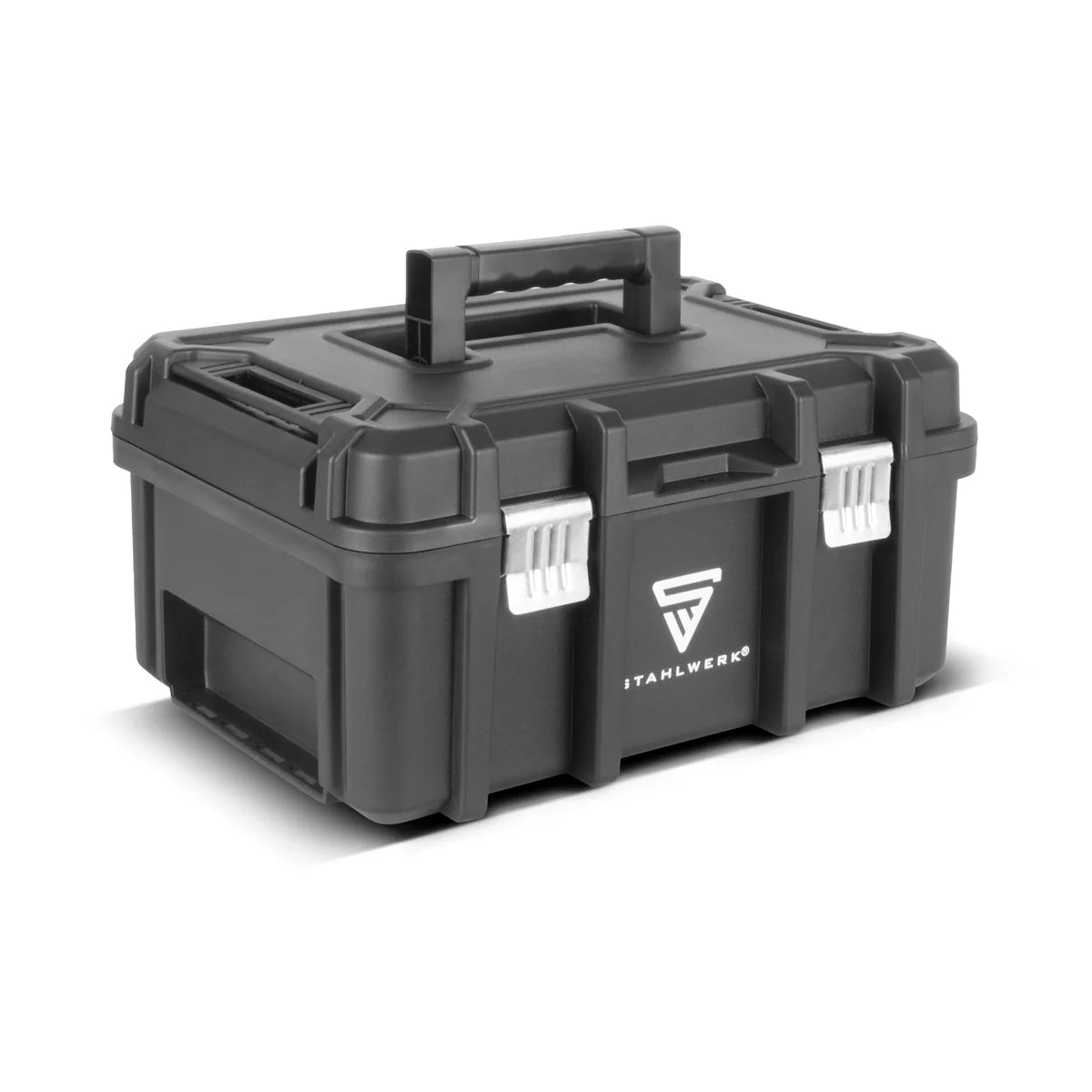 Juego de herramientas STAHLWERK | 3 cajas de herramientas apilables | Carro de herramientas móvil con plataforma rodante | Sistema modular flexible con cajas surtidas | Cajas de herramientas móviles con organizadores de piezas pequeñas.