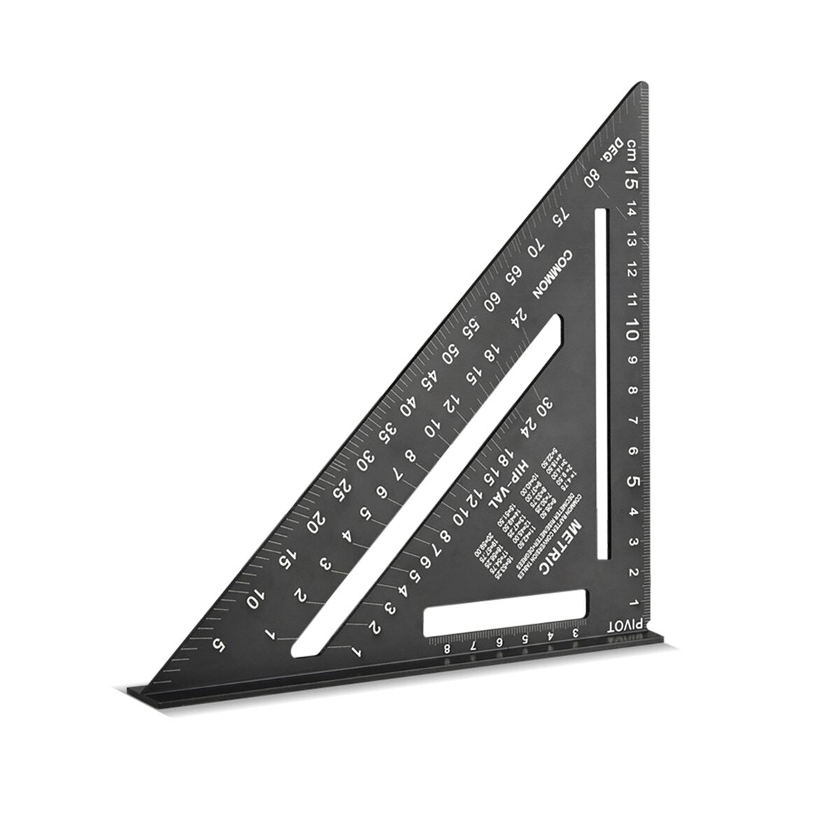 Jeu de règles STAHLWERK avec règle de mesure multi-angles, règle triangulaire et triangle d'angle avec butée pour mesurer, marquer, marquer et dessiner avec précision.