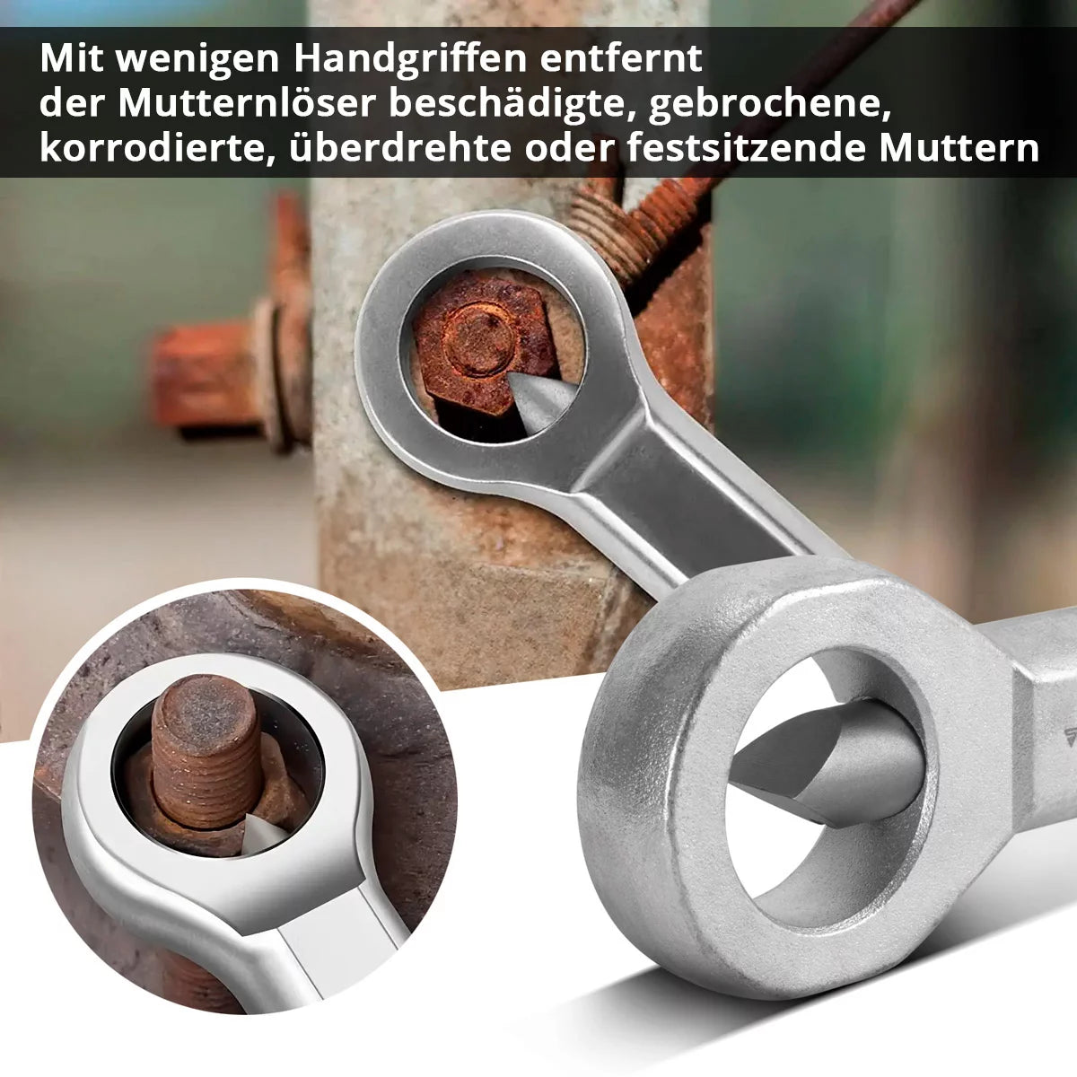STAHLWERK Mutternsprenger Set 9-36 mm 4-teiliger Mutternsprenger Satz | Mutternlöser | Mutternöffner | Mutternspalter | Werkzeug zum Lösen festsitzender Muttern