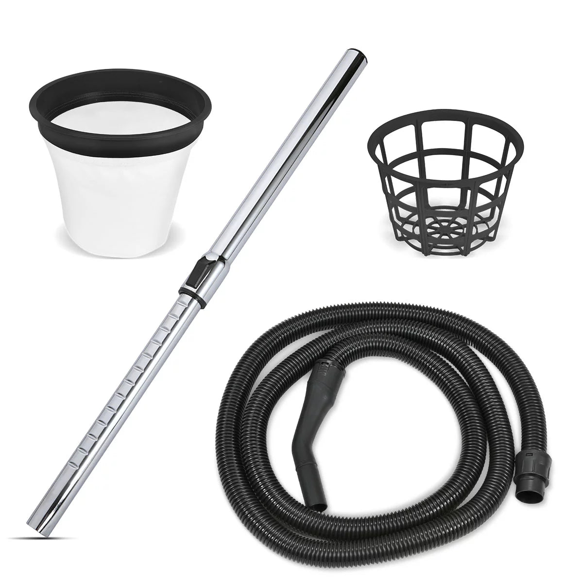 Aspiraliquidi STAHLWERK VCL-1400 ST | Aspiratore industriale da 1400 W con contenitore metallico da 60 L | Funzione di soffiaggio e scuotimento della polvere, spegnimento di sicurezza | Potente aspirapolvere da officina con accessori