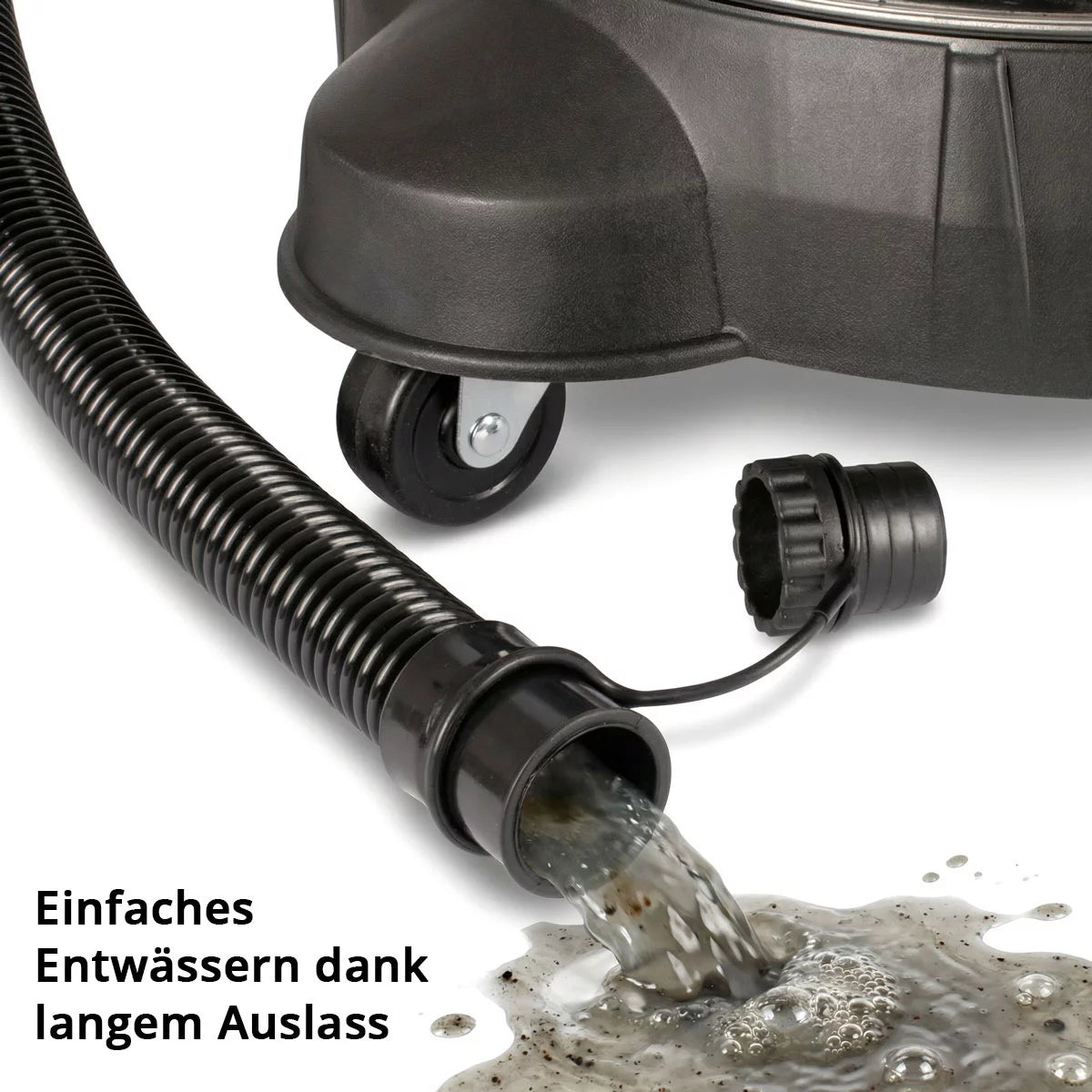 Aspiraliquidi STAHLWERK VCL-1400 ST | Aspiratore industriale da 1400 W con contenitore metallico da 60 L | Funzione di soffiaggio e scuotimento della polvere, spegnimento di sicurezza | Potente aspirapolvere da officina con accessori