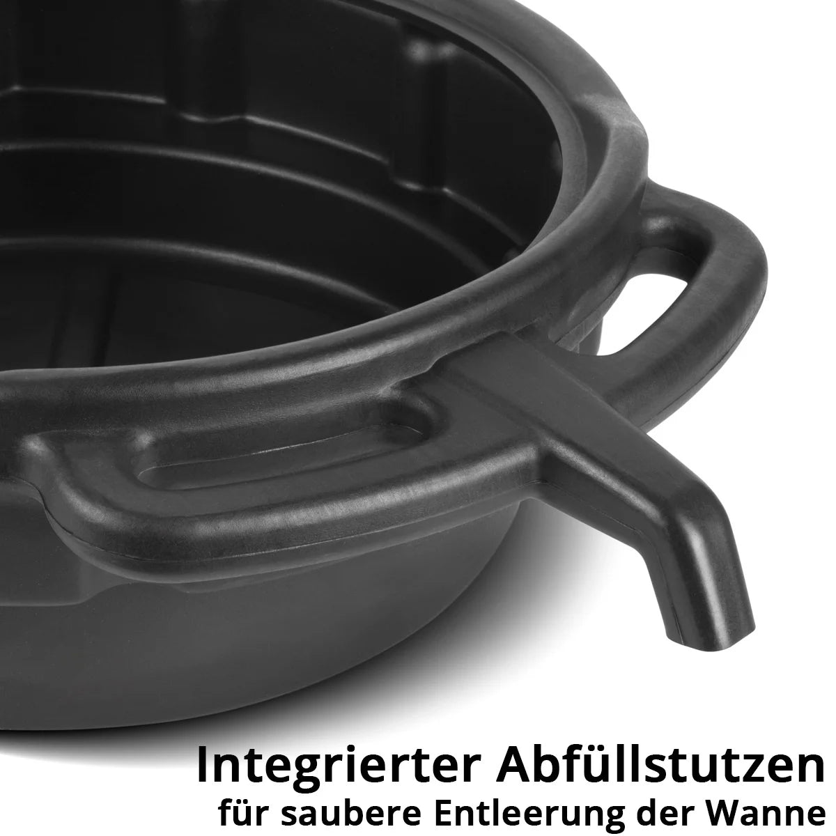 Acciaio Ölauffang padella con collo di bottiglia 10 l piatto, vasca di raccolta rotonda | Panna d'olio | Contenitore per cambio dell'olio | Vasca di plastica | Lasciando il contenitore trappola realizzato in plastica per cambio di olio automobilistico