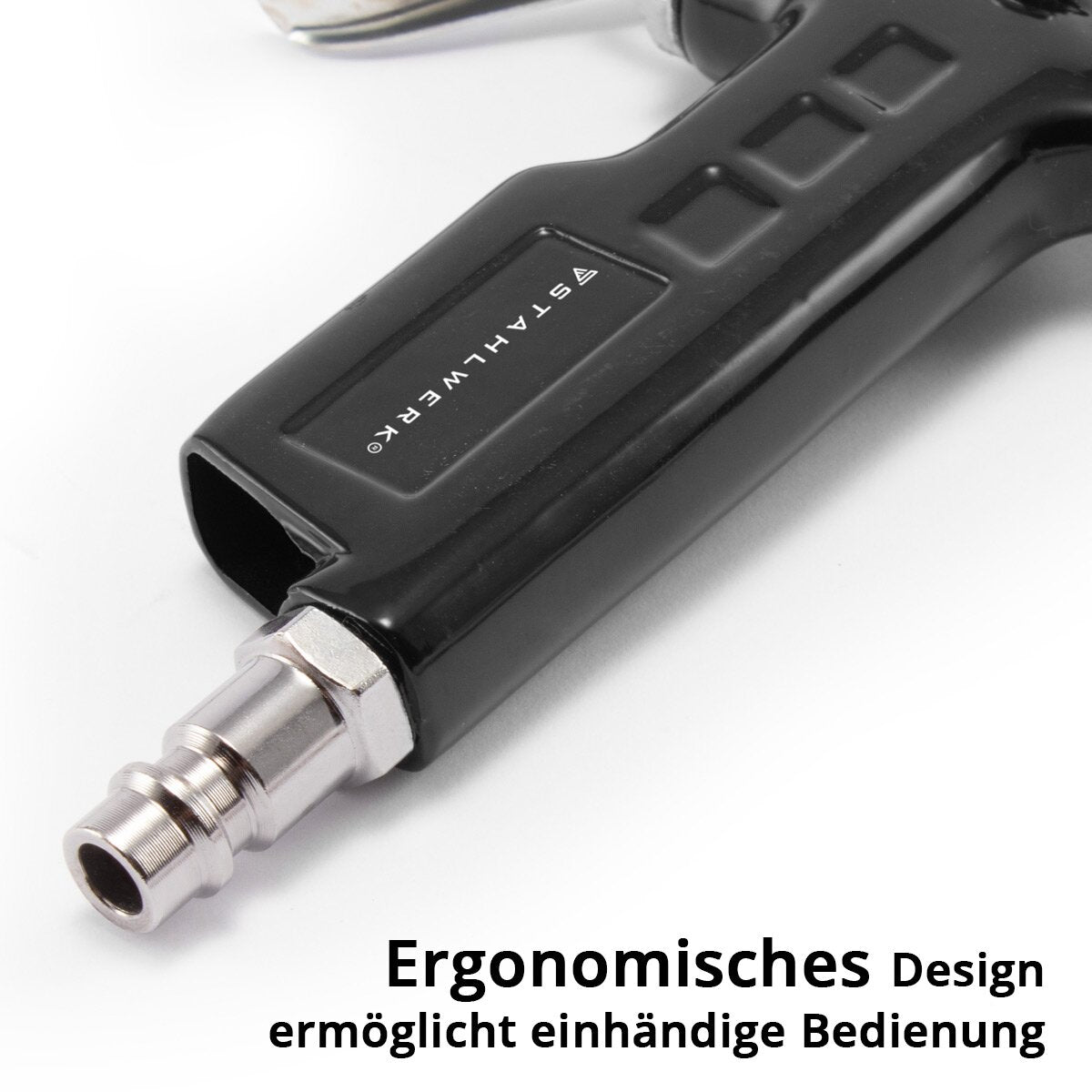 Pistola para inflar neumáticos de aire comprimido STAHLWERK DRA-161 ST | Inflador de neumáticos de aire comprimido con manómetro | Manómetro de neumáticos 2 en 1 para coches, camiones, motos, bicicletas | Rango de medición 0 a 16 bar/ 0 a 230 PSI
