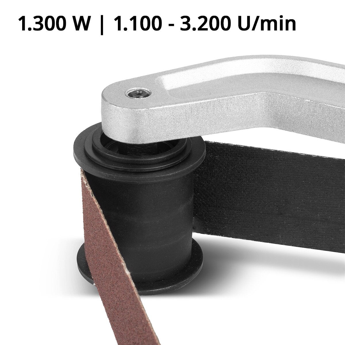 Lijadora de cinta para tubos STAHLWERK RS-1300 ST con 1.300 W y 1.100 - 3.200 rpm para cintas de lijado de 760 mm | Lijadora para tubos | Rectificadora | Molinillo | Lijadora de banda para desbastar, pulir y desbarbar