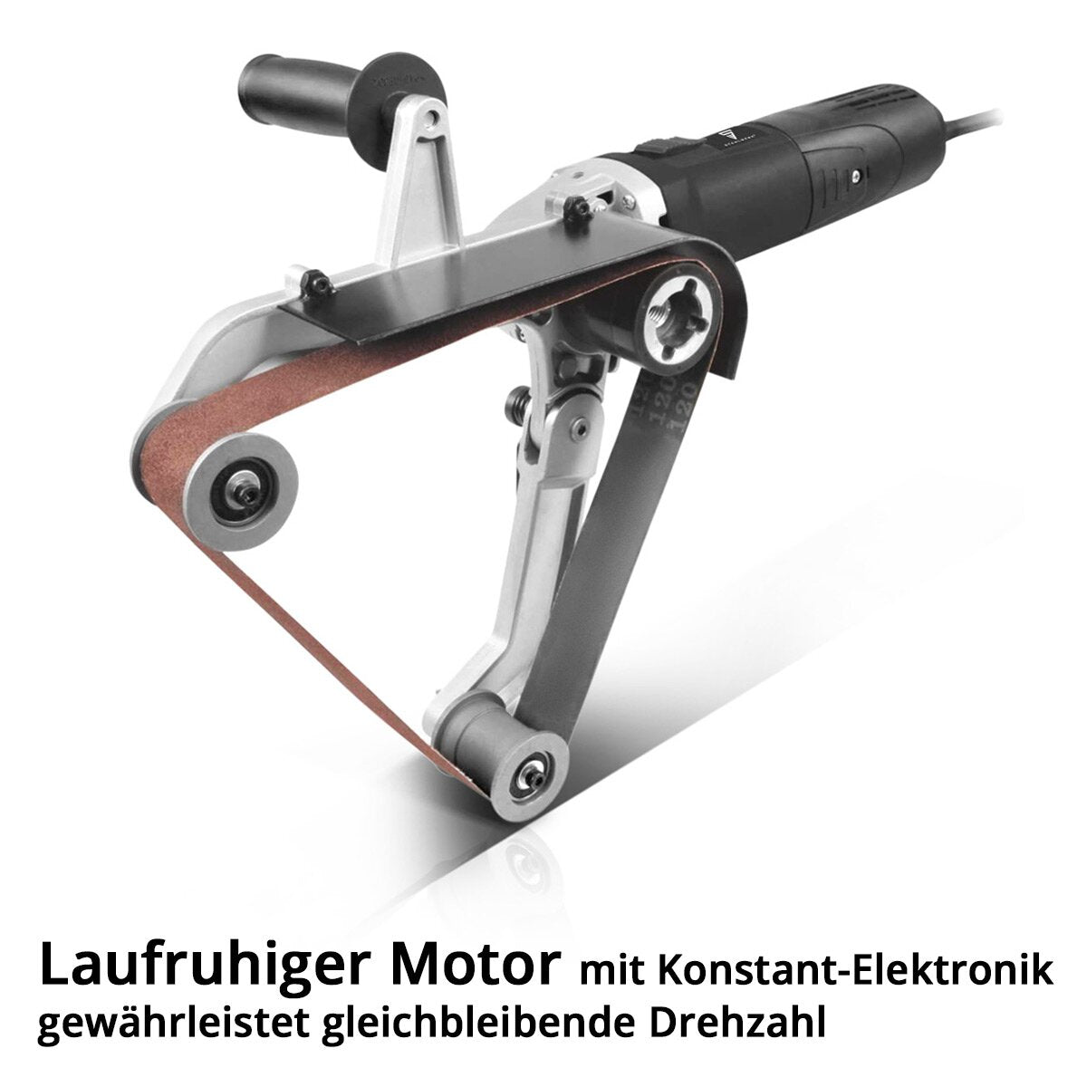 Lijadora de cinta para tubos STAHLWERK RS-1300 ST con 1.300 W y 1.100 - 3.200 rpm para cintas de lijado de 760 mm | Lijadora para tubos | Rectificadora | Molinillo | Lijadora de banda para desbastar, pulir y desbarbar