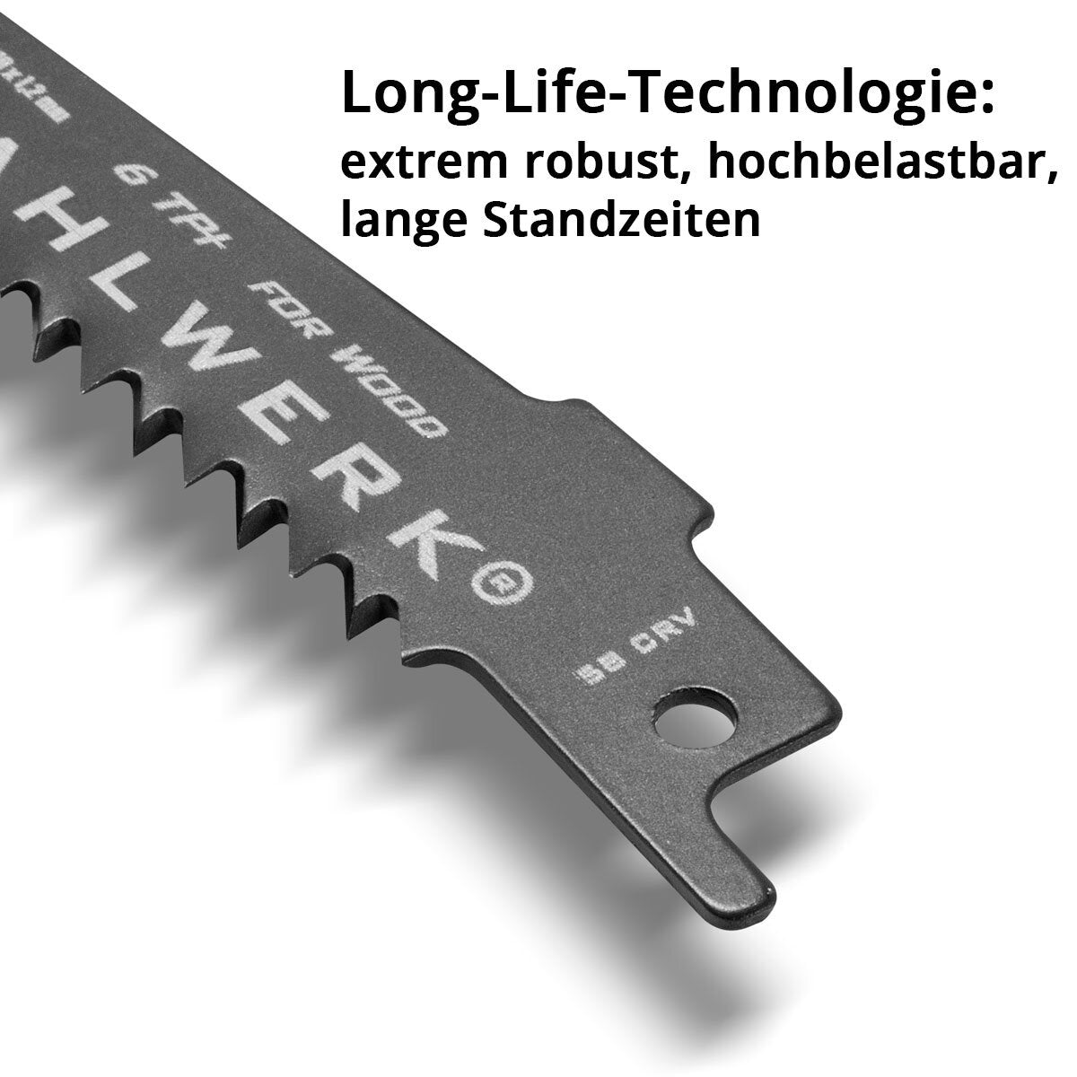 STAHLWERK wood saw blade set of 2 150 x 19 x 1.2 mm long life reciprocating saw blades | Reciprocating saw blades with 1/2 inch holder and 6 TPI for reciprocating saws | Reciprocating saws | Jigsaws
