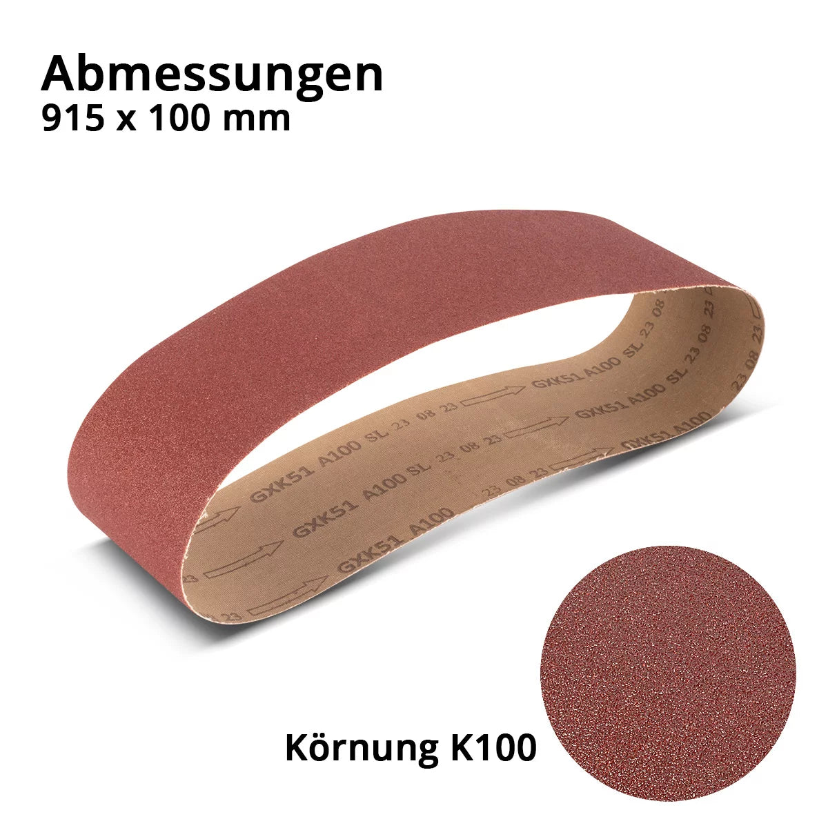 STAHLWERK sanding belt set of 10 915 x 100 mm with K100 grit universal sandpaper | Sanding belts | Abrasives for belt sanders and sanders