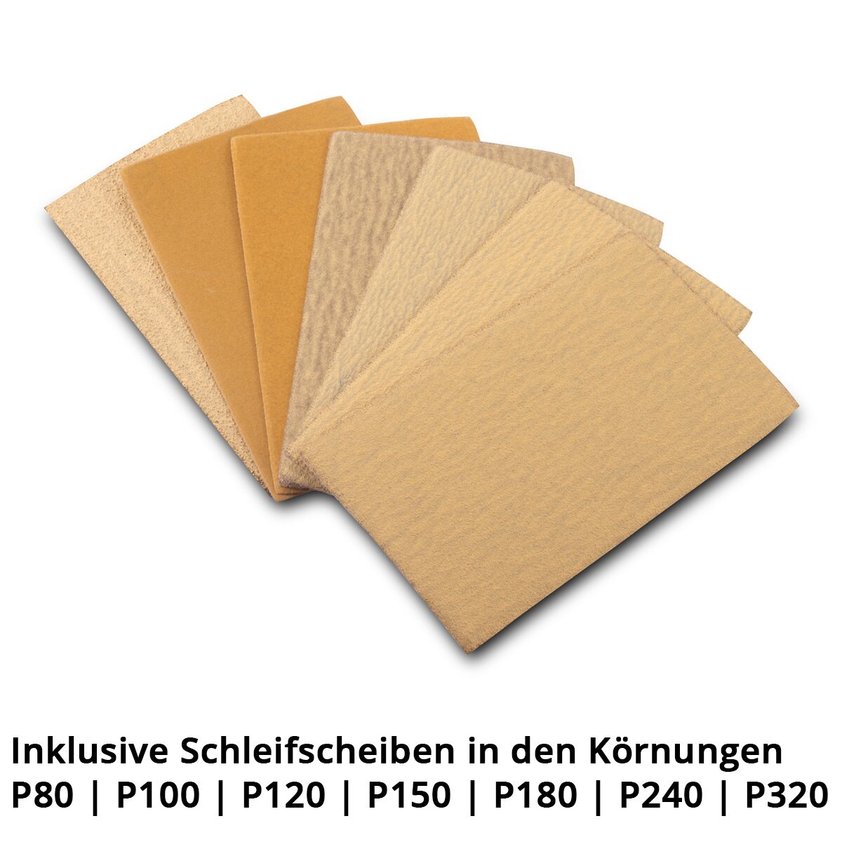 STAHLWERK hand sanding block set with P80 | P100 | P120 | P150 | P180 | P240 | P320 grit sanding block | Abrasive sponge | Hand sander made of PU foam with Velcro abrasive 70 x 115 mm
