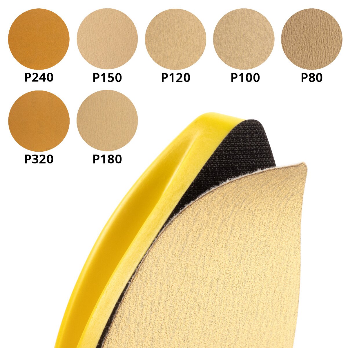 STAHLWERK hand sanding block set with P80 | P100 | P120 | P150 | P180 | P240 | P320 grit sanding block | Abrasive sponge | Hand sander made of PU foam with Velcro abrasive 98 x 140 mm
