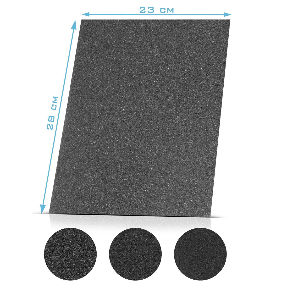 STAHLWERK Schleifpapier 12er Set 230 x 280 mm Siliziumcarbid-Schmirgelpapier | Schleifpads | Schleifmittel mit 60 | 80 | 100 | 120 | 180 | 240 Körnung zum Schleifen und Polieren