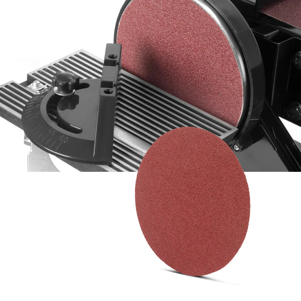 Juego de 10 discos de lijado STAHLWERK de 150 mm con plato de lijado de grano K100 | Abrasivos | Accesorios para lijadoras de disco y lijadoras