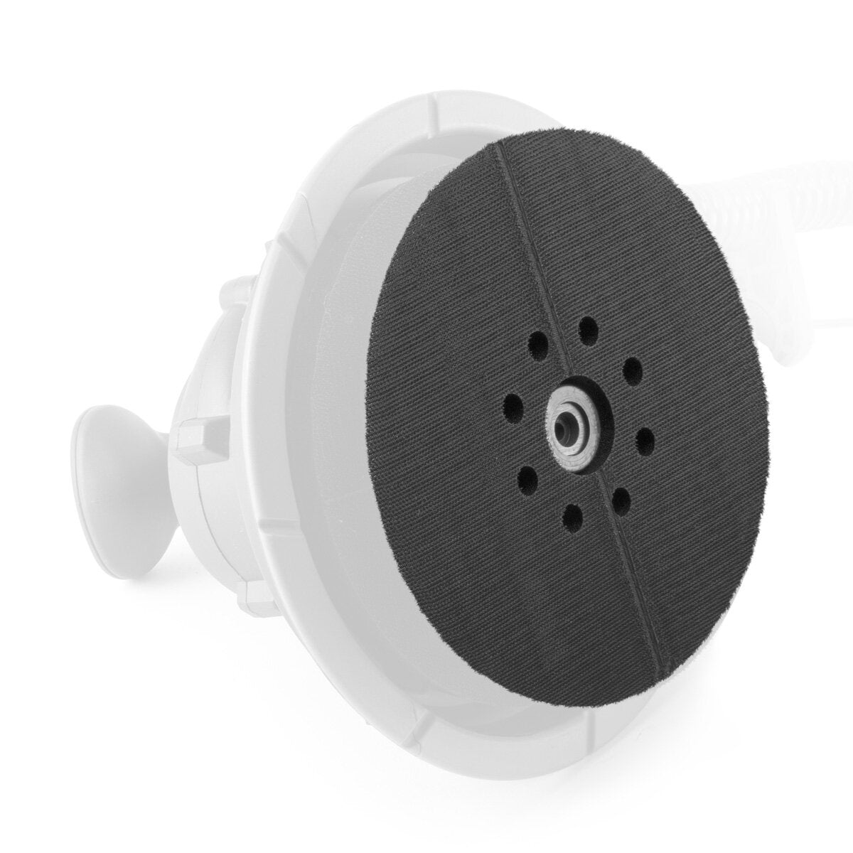 Plato abrasivo/disco abrasivo universal de alto rendimiento STAHLWERK de 225 mm, versión perforada con sistema de velcro y soporte M6 para lijadoras de yeso