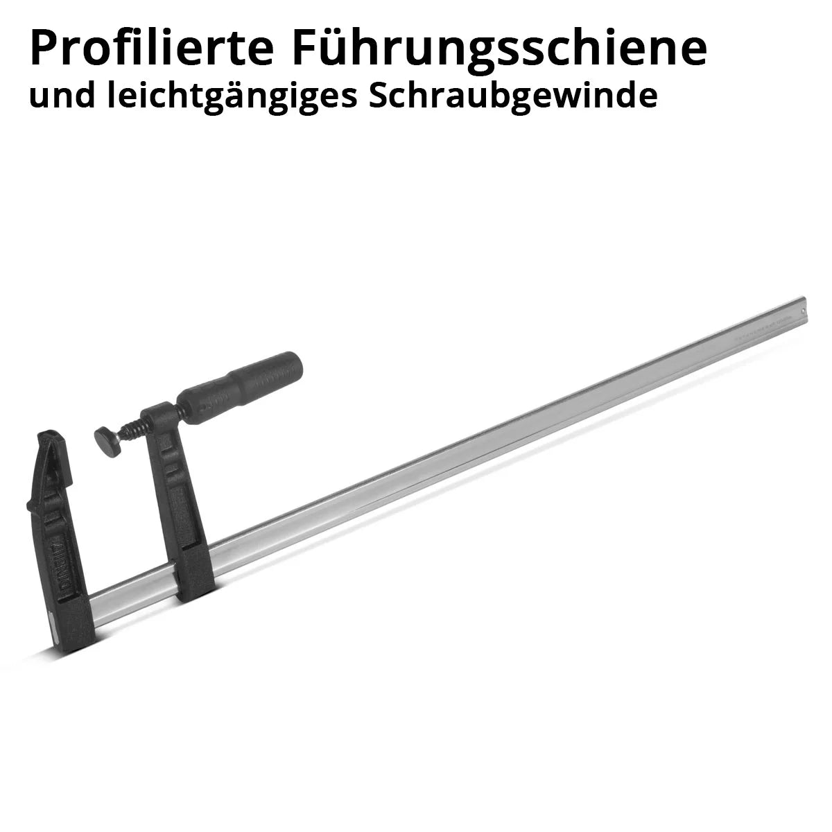 STAHLWERK Schraubzwinge 120x800 mm 2er Set | kraftvolle Klemmzwinge aus Stahl und Kunststoff | F-Zwinge zum Fixieren von Werkstücken |stabile Zwinge mit Spannweite 800 mm, Spanntiefe 120 mm