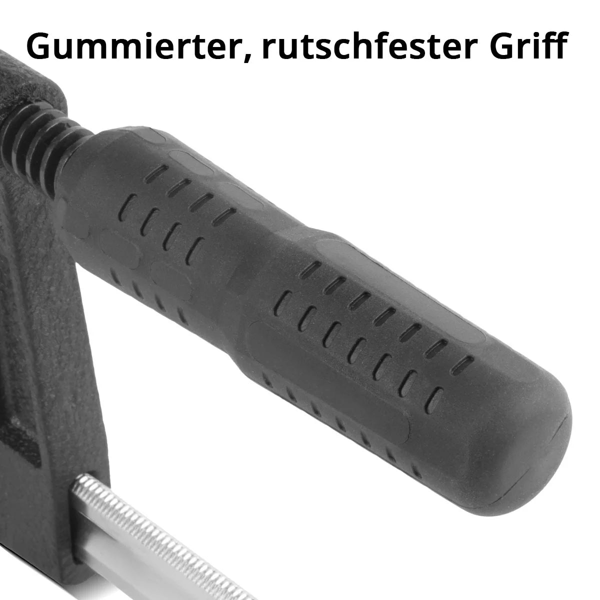 Morsetto a vite STAHLWERK 120x800 mm | potente morsetto in acciaio e plastica | Morsetto F per il fissaggio dei pezzi | Morsetto stabile con larghezza di serraggio di 800 mm, profondità di serraggio di 120 mm