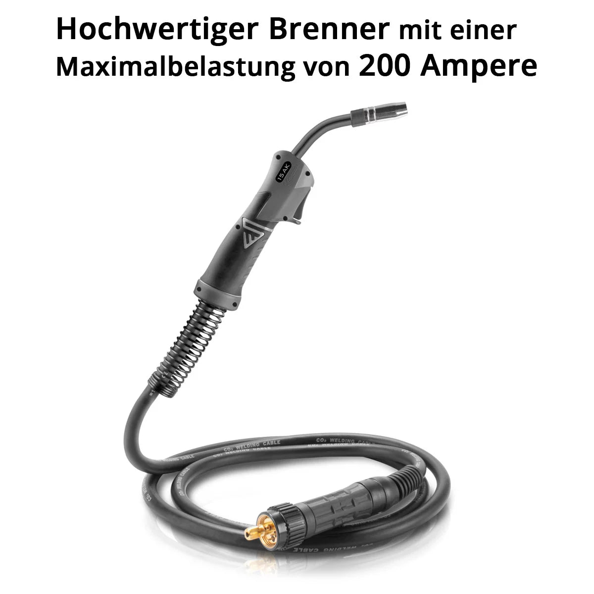 Antorcha de soldar STAHLWERK MIG MAG AK15/MB15 con paquete de manguera de 5 metros / quemador para máquinas de soldar MIG MAG / accesorios de soldadura