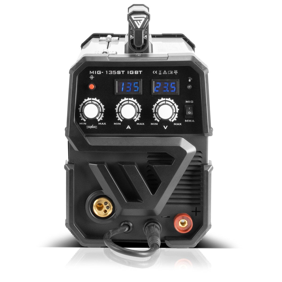 Máquina de soldar STAHLWERK MIG MAG 135 ST IGBT / máquina de soldar con gas protector con alimentación de alambre sinérgica y 135 amperios reales / máquina de soldar combinada