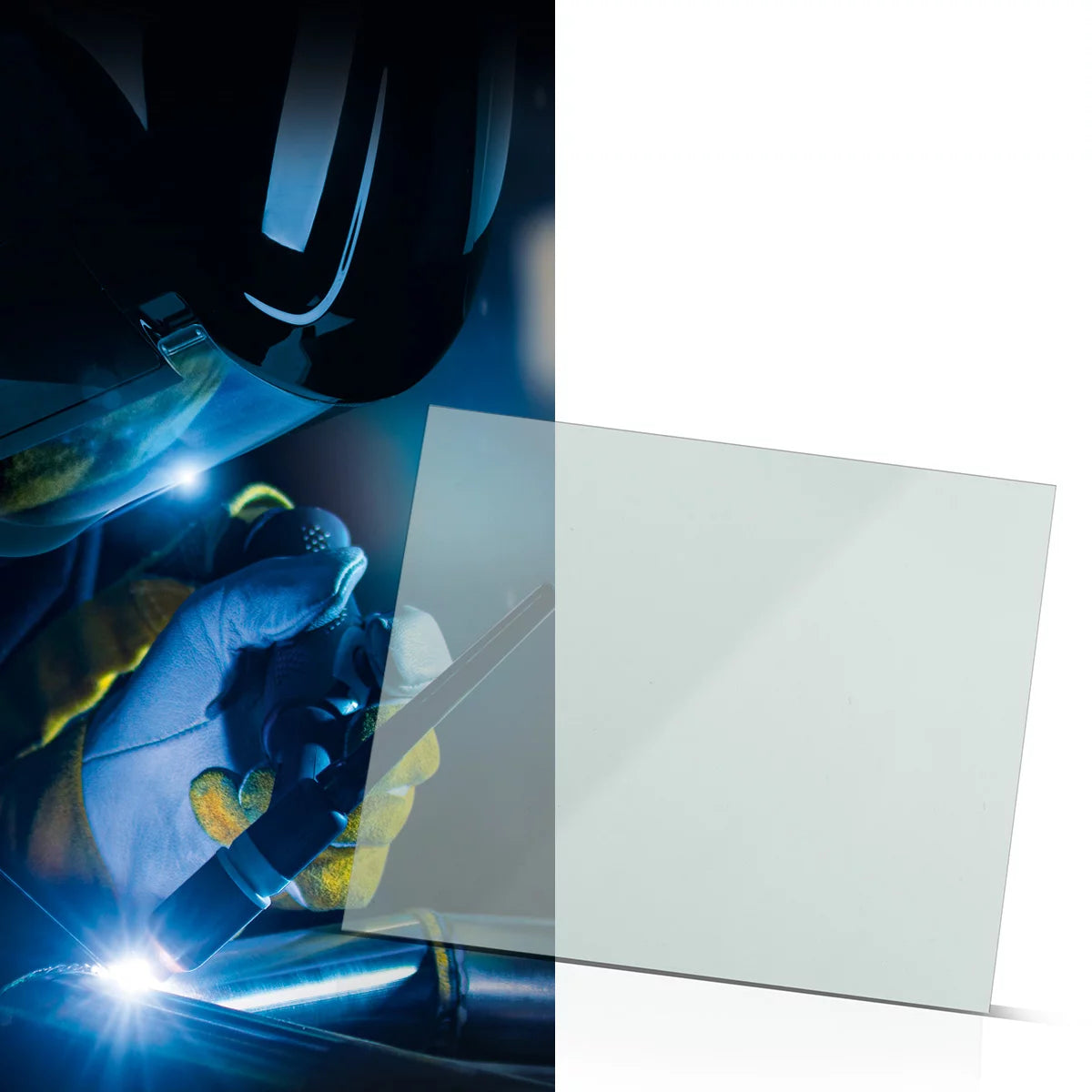 STAHLWERK Schweißhelm Vorsatzscheiben 6er Set | Ersatzgläser innen und außen | Schweißschutzglas | Visierglas | Schutzglas nach EN ISO 16321 | Ersatzscheiben für den Vollautomatik Schweißhelm BULLET
