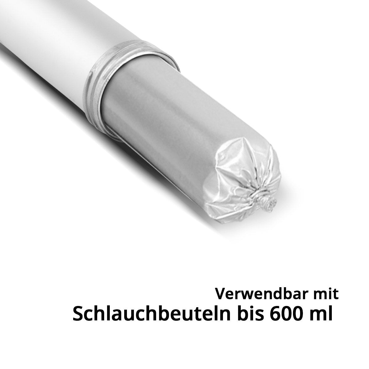 STAHLWERK Pistola de silicona SP-600 ST con espátula de silicona Prensa de cartucho de aluminio de 600 ml | Pistola para calafatear con raspador de silicona | Extractor de juntas | Alisador de articulaciones | removedor de silicona