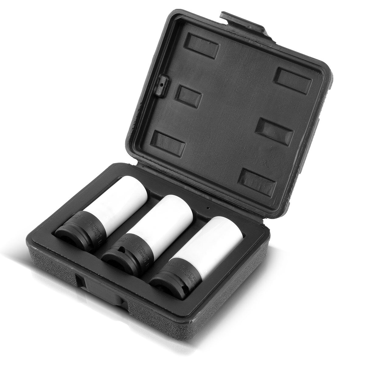 STAHLWERK socket wrench set 1/2 inch 3 high-quality impact sockets 17, 19, 21 mm made of galvanized chrome molybdenum steel