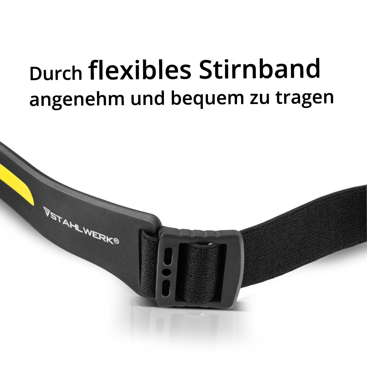 STAHLWERK LED Stirnlampe ALS-350 ST Leistungsstarke Kopfleuchte / Arbeitsleuchte / Stirnleuchte mit integriertem Akku, USB-C-Anschluss, 5 Licht-Modi und Sensor