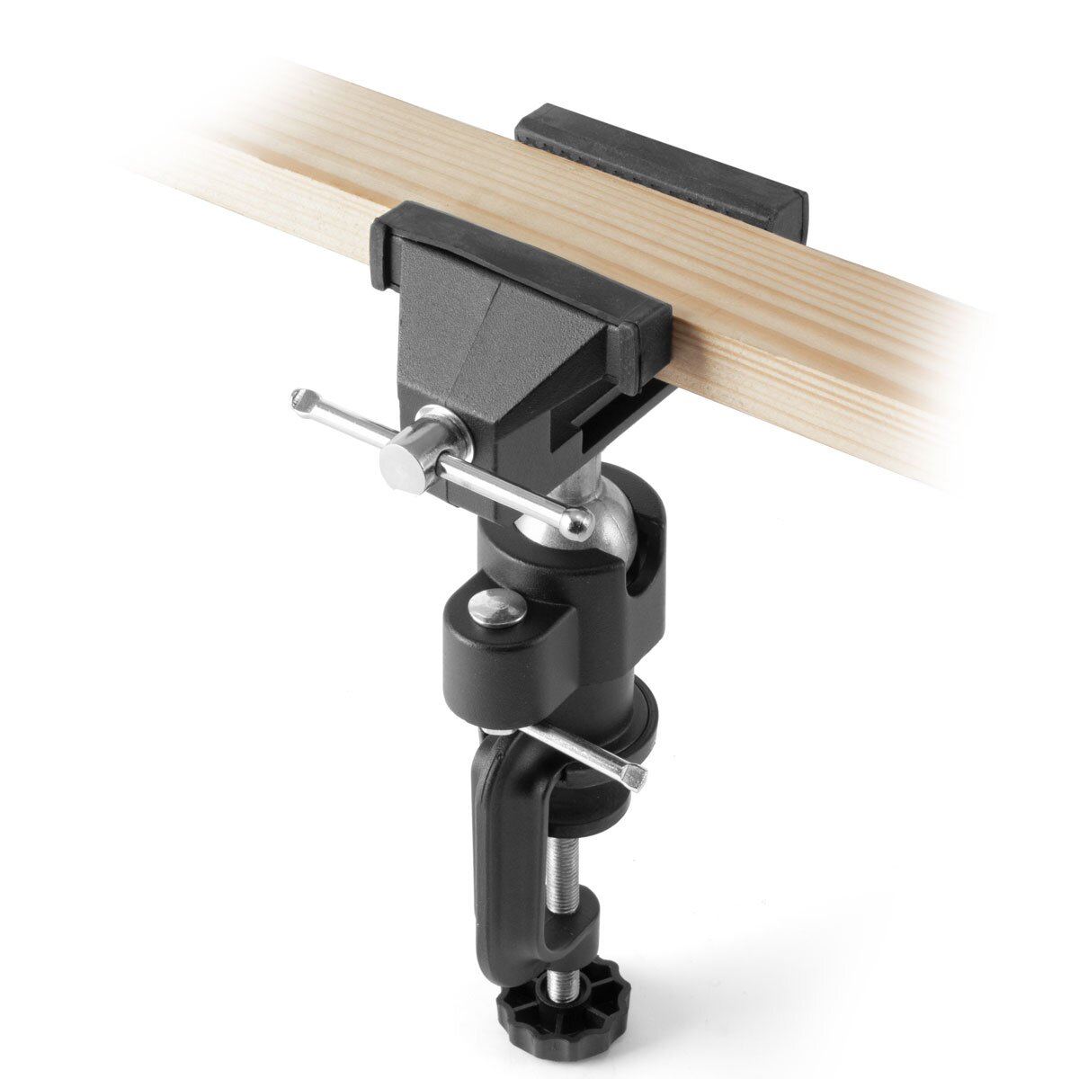 STAHLWERK TS-50 ST Stabiler Tischschraubstock mit Kugelgelenk einsetzbar im Modellbau für Werkstücke aus Metall, Holz und Kunststoff