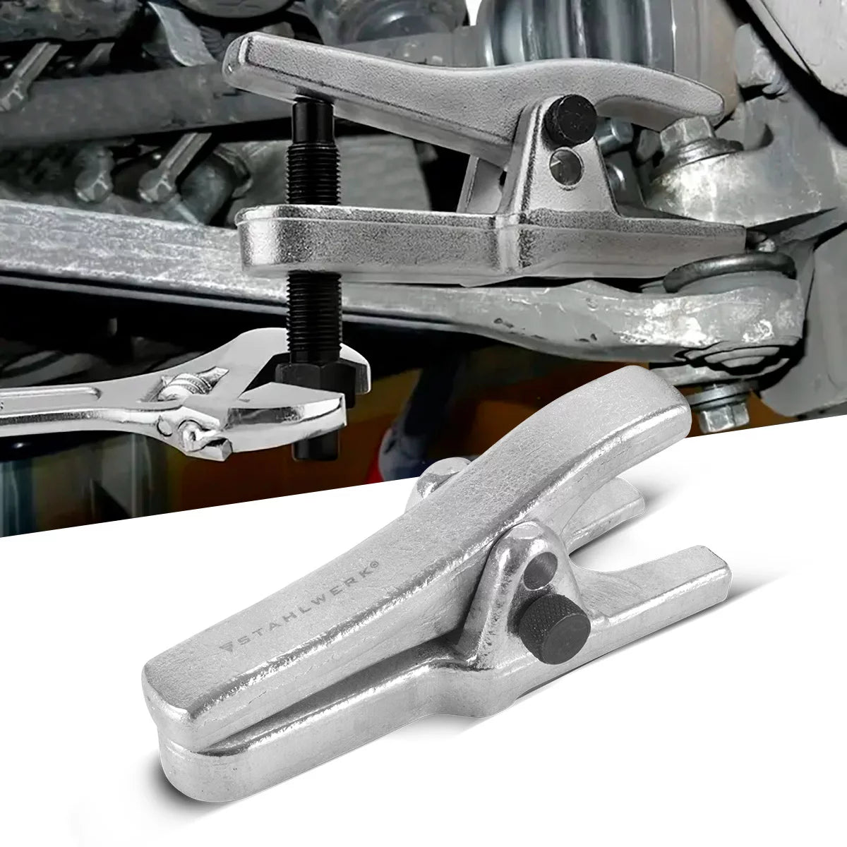 STAHLWERK Kit d'extracteur de rotule 5 pièces Extracteur de rotule | Extracteur de biellette de direction | Extracteur de goupilles de joint | Outil pour rotule | Outils spéciaux automobiles
