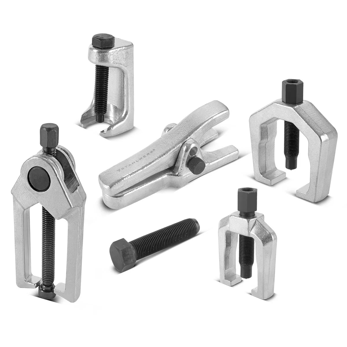 STAHLWERK Kit d'extracteur de rotule 5 pièces Extracteur de rotule | Extracteur de biellette de direction | Extracteur de goupilles de joint | Outil pour rotule | Outils spéciaux automobiles