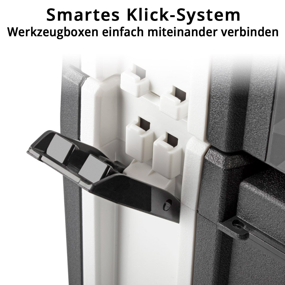 STAHLWERK Universal Toolbox with inner compartment size S 443 x 310 x 128 mm stackable system box | Toolbox | Tool organizer in a modular system made of heavy-duty ABS plastic with a carrying handle