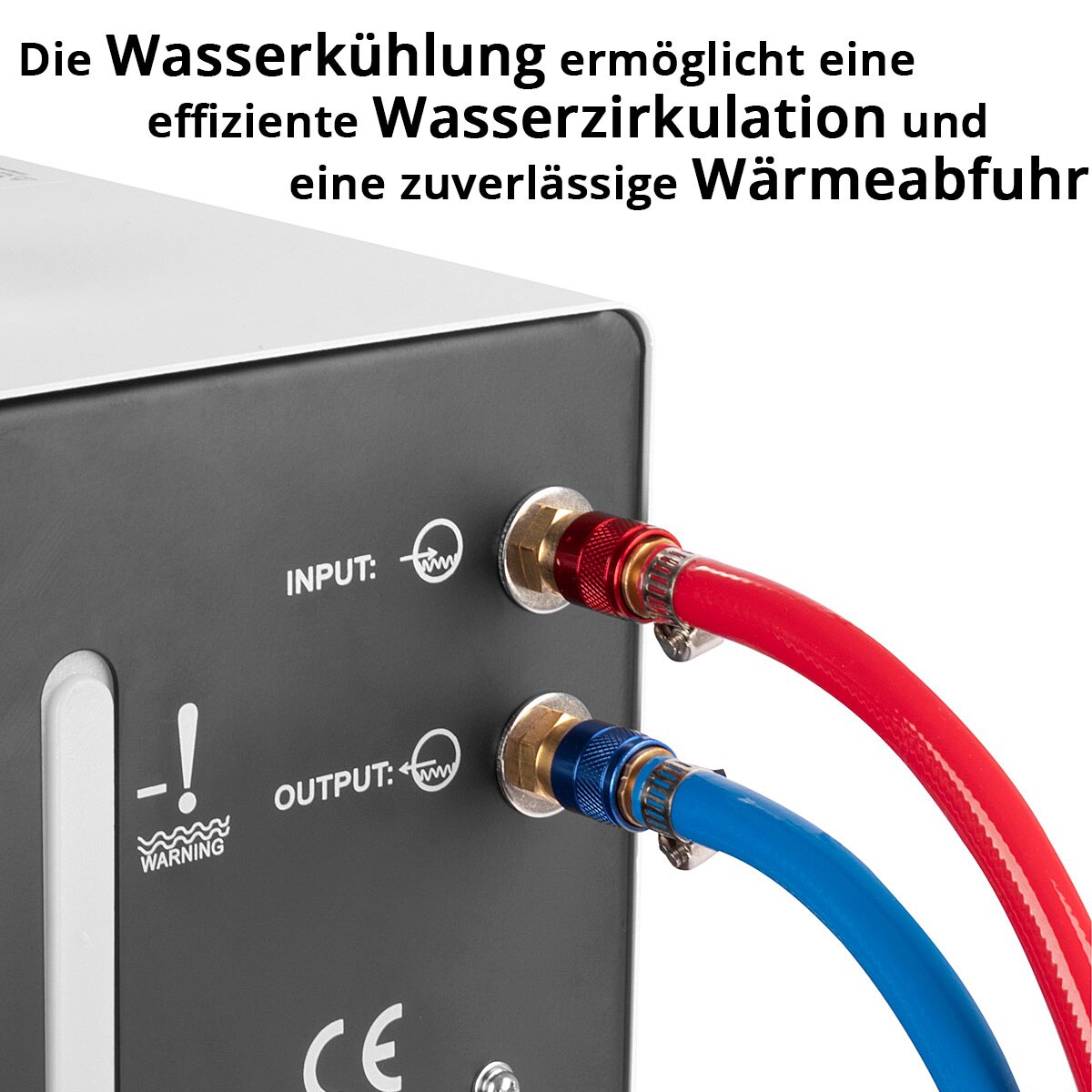 STAHLWERK Wassergekühlter WIG Schweißbrenner WP18 | SR18 bis 300 A mit 5 m Schutzgas-Schlauchpaket inklusive Wasserkühler mit 370 W und 6 L Tank