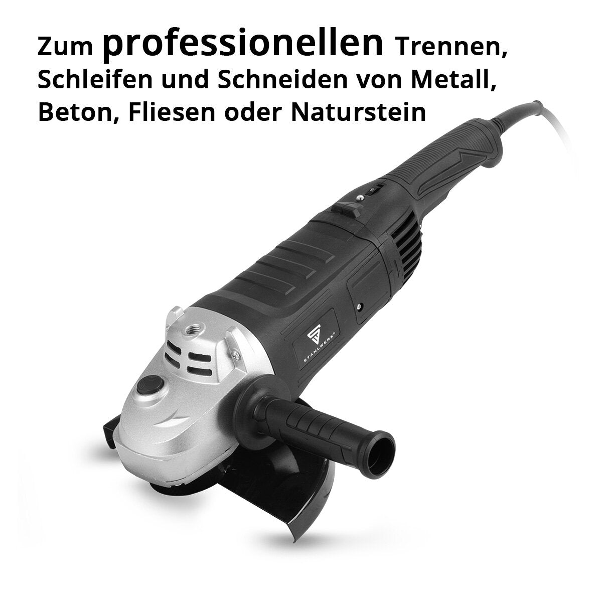 STAHLWERK Winkelschleifer WS-2600 ST mit 2.600 W und 2.800 - 6.500 U/min für ⌀230 mm Schleif- und Trennscheiben elektrischer Trennschleifer | Trennschneider | Schleifmaschine