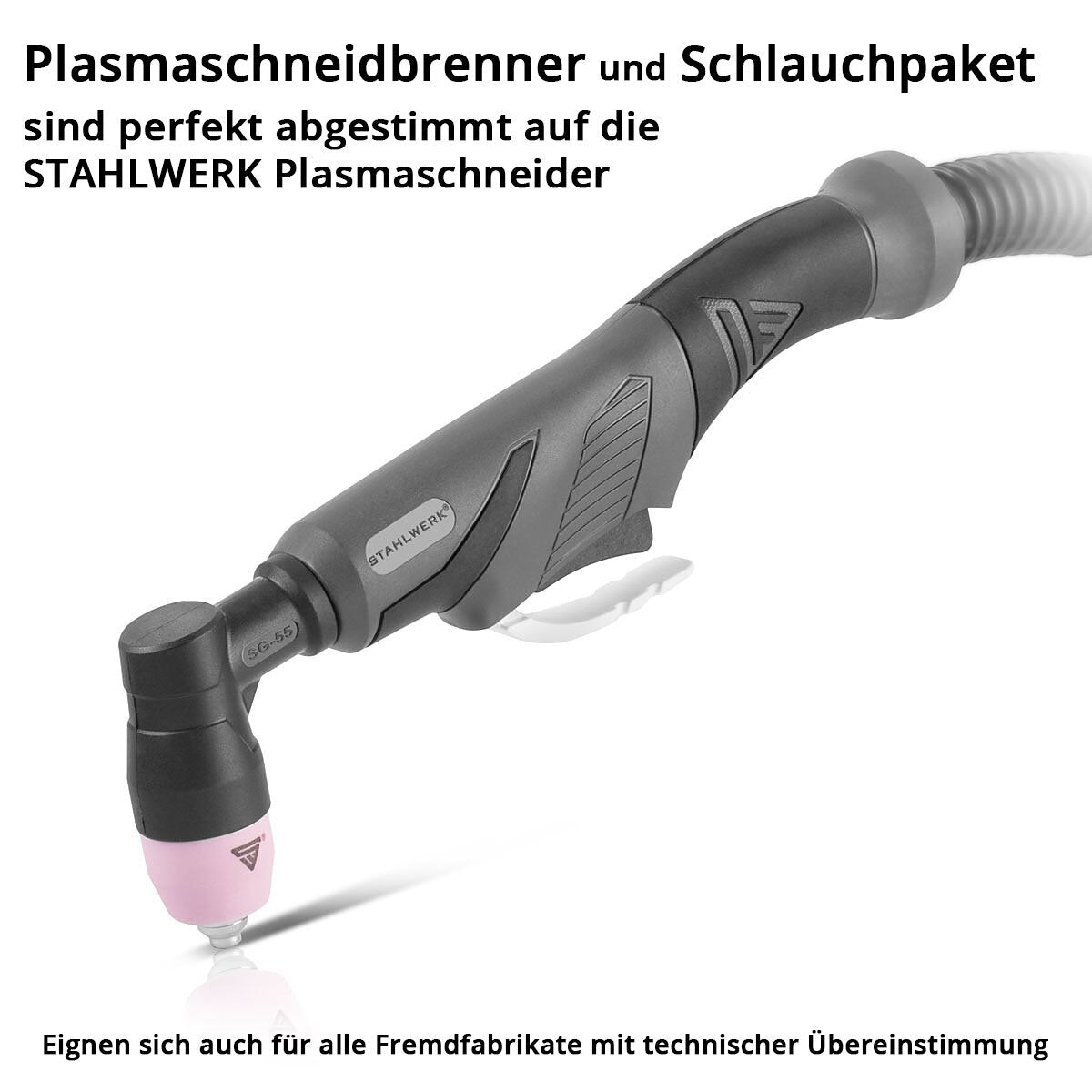 Torcia per taglio plasma STAHLWERK AG-60 / SG-55 pacchetto tubi 5 metri fino a 70 A / taglierina plasma