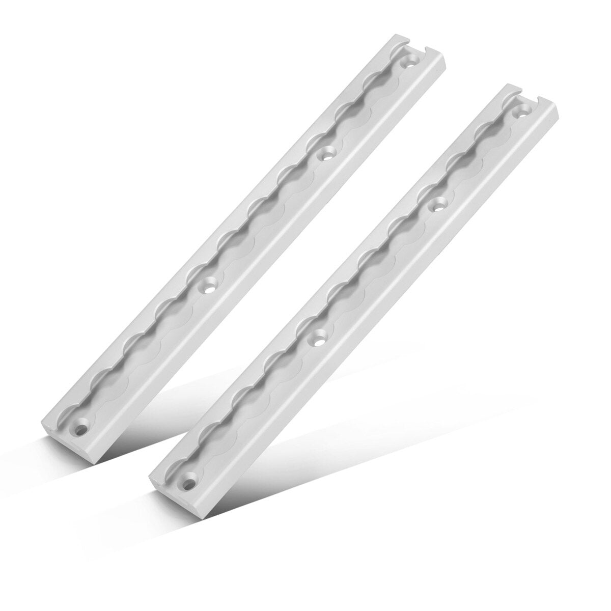 Juego de rieles de amarre STAHLWERK LRS-30 ST con argollas de amarre Riel de línea aérea de 30 cm de aluminio con orificios integrados para asegurar la carga durante el transporte