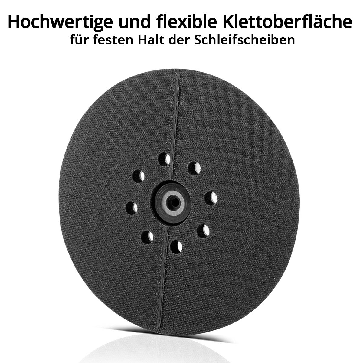 Plato abrasivo/disco abrasivo universal de alto rendimiento STAHLWERK de 225 mm, versión perforada con sistema de velcro y soporte M6 para lijadoras de yeso