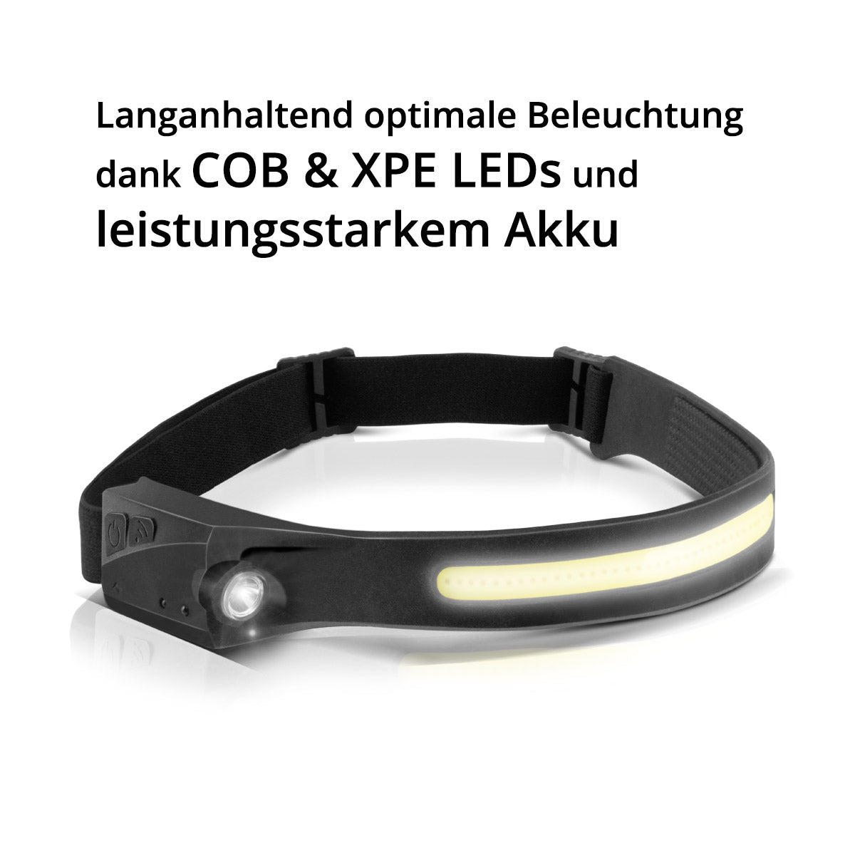 STAHLWERK LED Stirnlampe ALS-350 ST Leistungsstarke Kopfleuchte / Arbeitsleuchte / Stirnleuchte mit integriertem Akku, USB-C-Anschluss, 5 Licht-Modi und Sensor