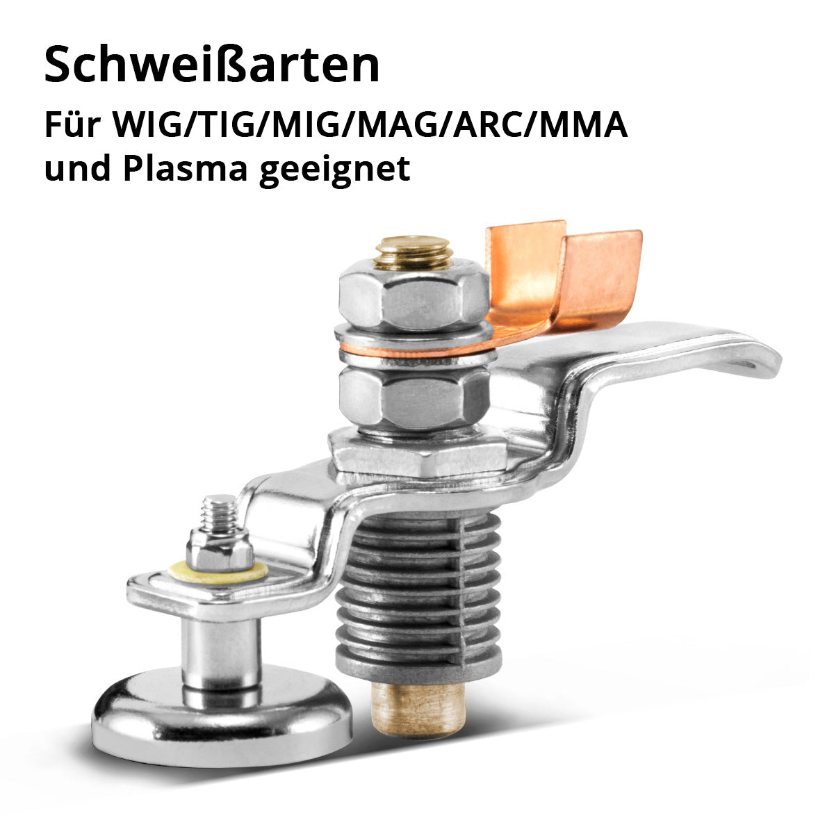 STAHLWERK magnetic ground clamp EC-200 ST / ground clamp / ground magnet for welding machines and plasma cutters up to 200 A