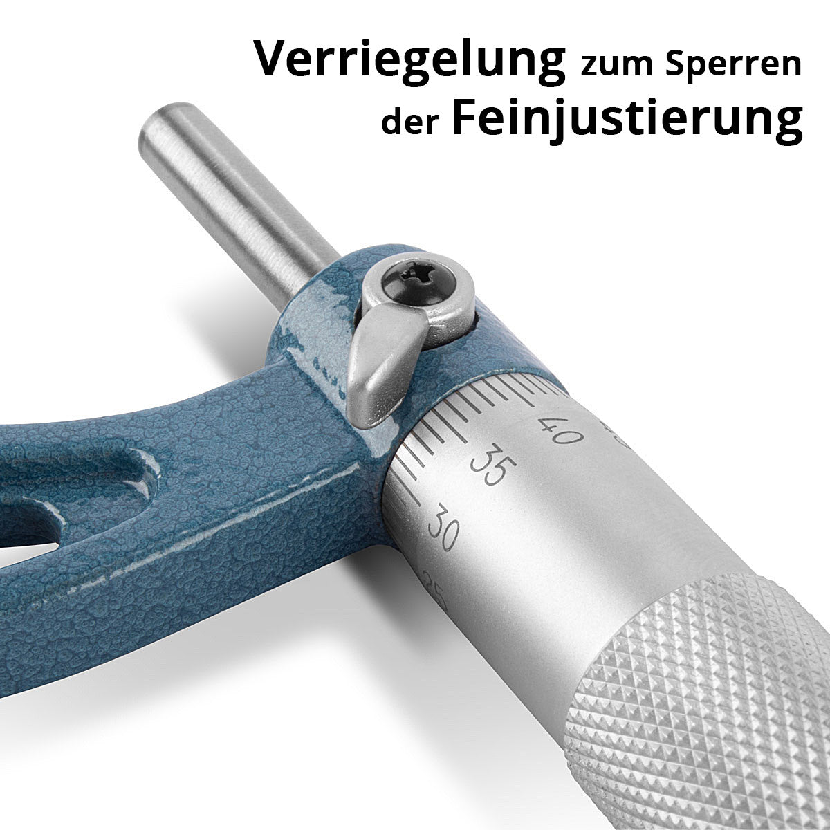 STAHLWERK Bügelmessschraube 4er Set DIN 863 Mikrometer / Messschraube/ Mikrometerschraube mit einem Messbereich von 0-25 / 25-50 / 50-75 / 75-100 mm