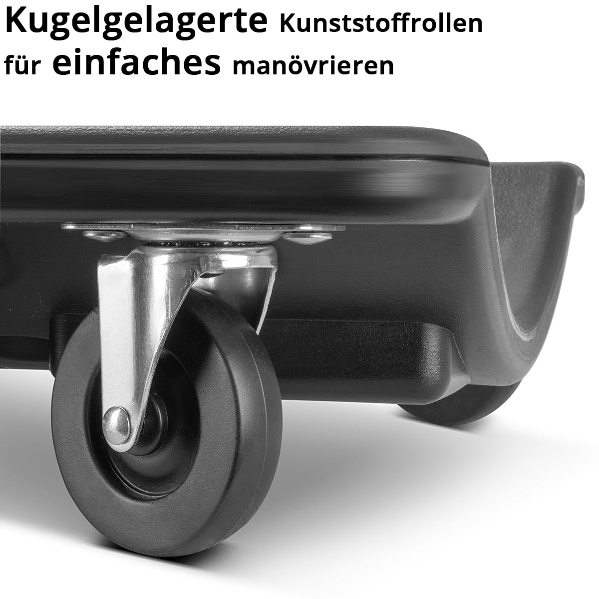 STAHLWERK Kfz-Rollbrett RC-40 ST mit 500 kg Tragfähigkeit und 6 beweglichen Rollen, ergonomisches Montagerollbrett | Montageliege | Werkstattrollbrett | Werkstattliege aus robustem Kunststoff
