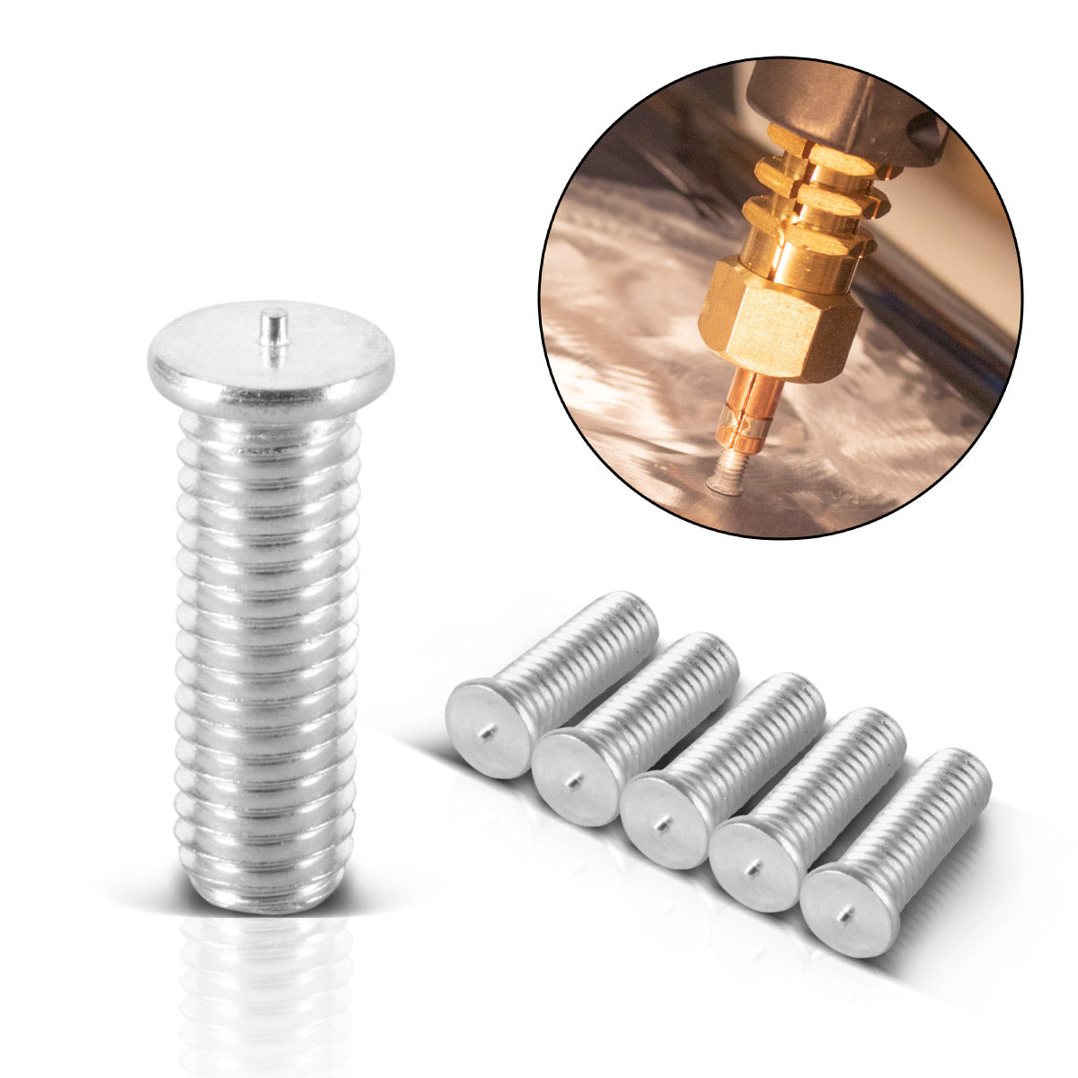 PERMOS DE SOLDADA DE ALUMINUM SEETREWORKS M5 PRESTA 100 SET, Smart Repair Accesorios para Spotters de drenaje / Lifter Dell / Dispositivo de soldadura DOT / Herramienta de drenaje para la reparación profesional de los cuerpos corporales del vehículo