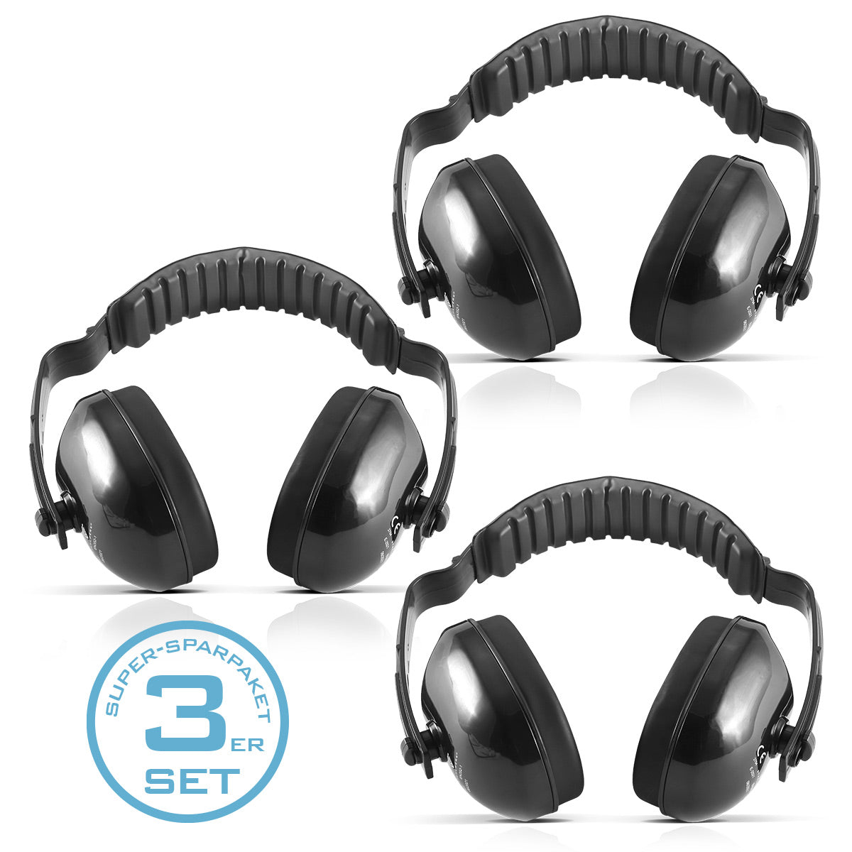 STAHLWERK noise protection earmuffs hearing protection headphones work safety set of 3