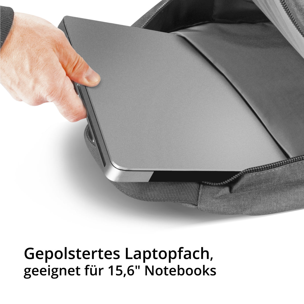 STAHLWERK Multifunctional laptop backpack | Notebook backpack | Backpack made of robust polyester, work backpack with padded 15.6" laptop compartment and many storage compartments