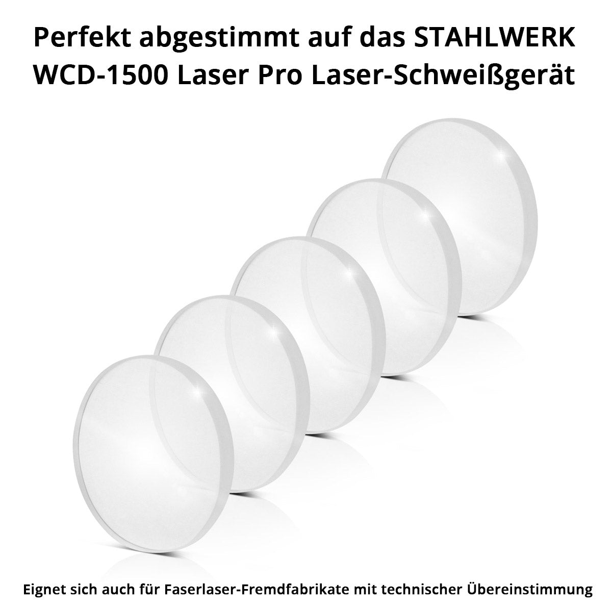 STAHLWERK Laser-Schutzlinsen 5er Set 18 x 2 mm Profi-Zubehör für Laser-Schweißbrenner | Laser-Schweißgeräte