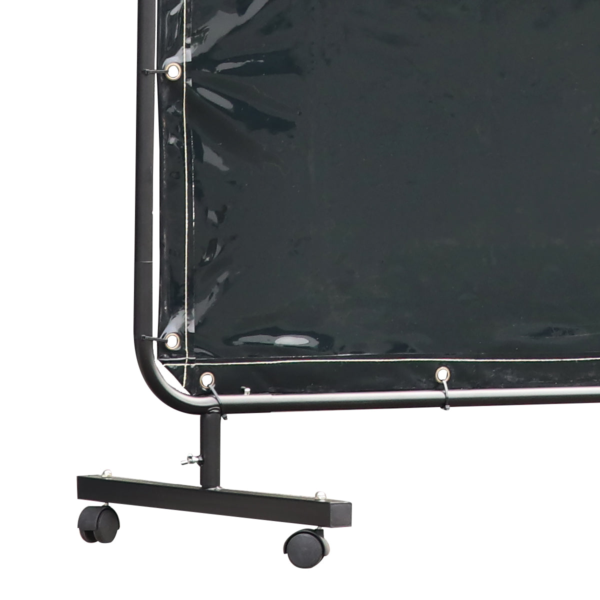 Muro protector de soldadura móvil STAHLWERK 240 x 180 cm de acero y plástico vinílico resistente a los rayos UV