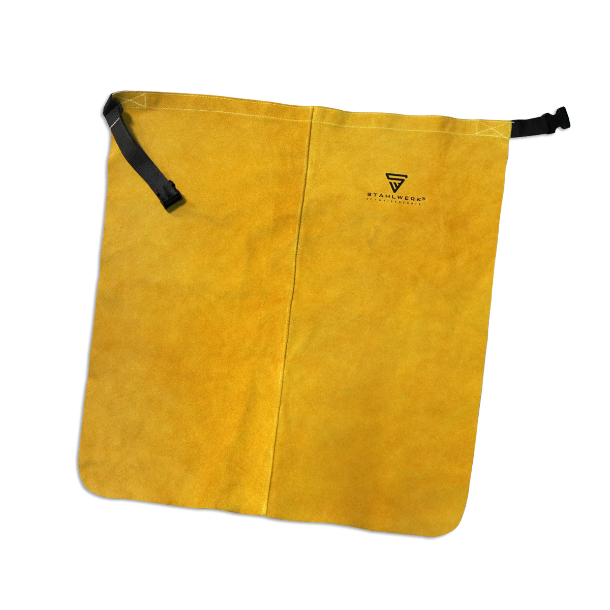Tablier de soudage court STAHLWERK en cuir véritable résistant à la chaleur / protection de travail / vêtements de protection pour le soudage et le coupage plasma