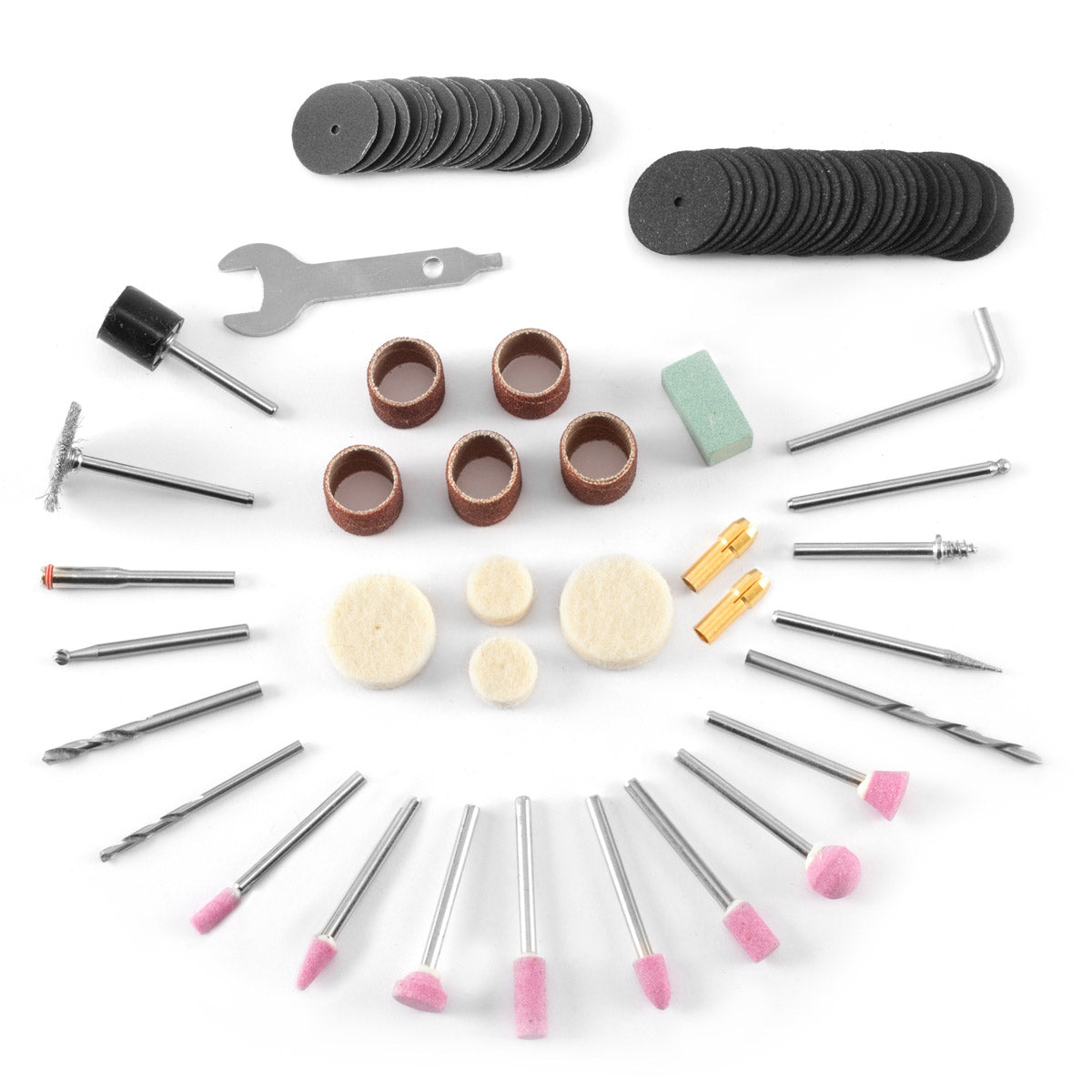 Juego de accesorios STAHLWERK de 80 piezas para amoladoras multiusos, amoladoras rotativas y herramientas multifuncionales
