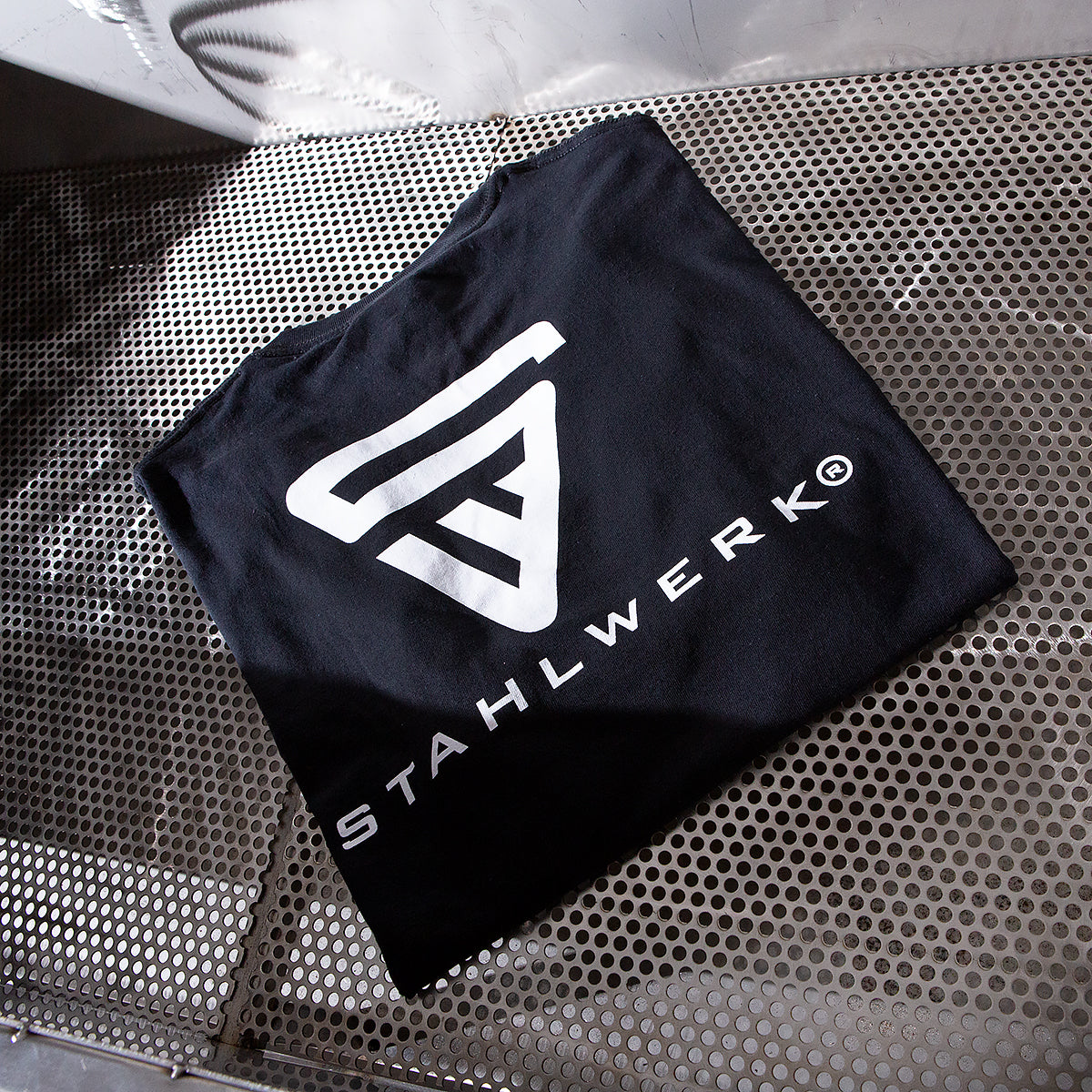 Camiseta STAHLWERK talla XL camisa de manga corta con logo estampado confeccionada en 100% algodón
