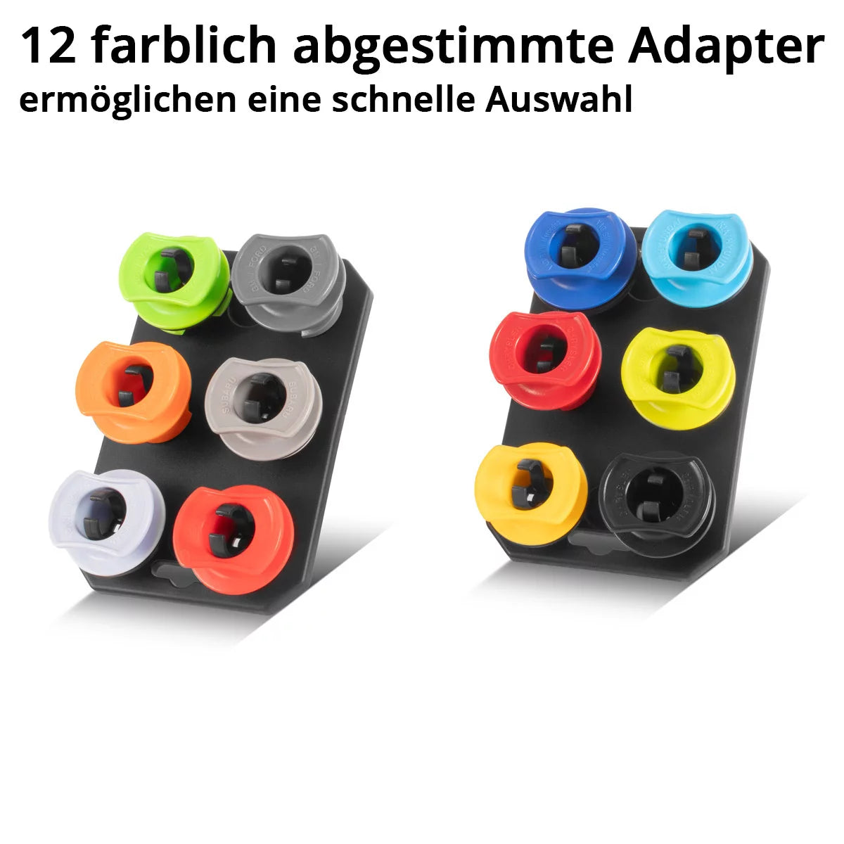STAHLWERK Universelles Motoröl-Einfülltrichter-Set | 18-teiliges Kfz-Öltrichter-Set mit 12 Kfz-Adaptern | Trichtervolumen 1500 ml | Auslaufsicher und praktisch für Ölwechsel