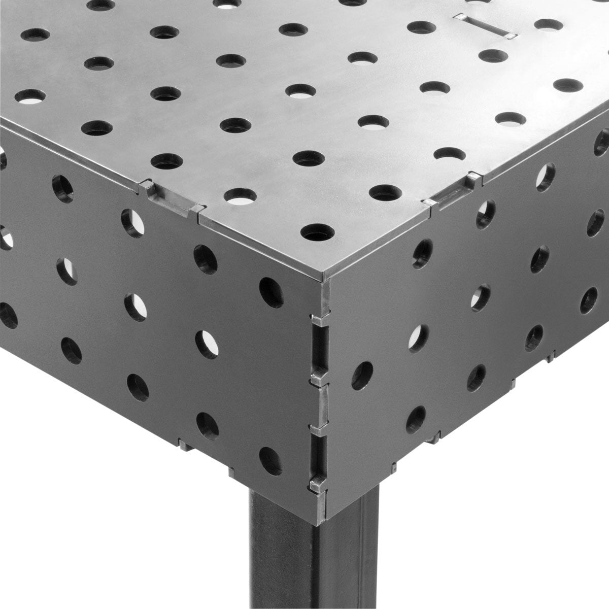 STAHLWERK Table de soudage 3D WT-100 3D ST avec capacité de charge de 1 000 kg, système de trous D16 et plan de travail 6 mm 100 x 80 cm, table de montage en kit pour auto-soudage en acier au carbone avec pieds de nivellement