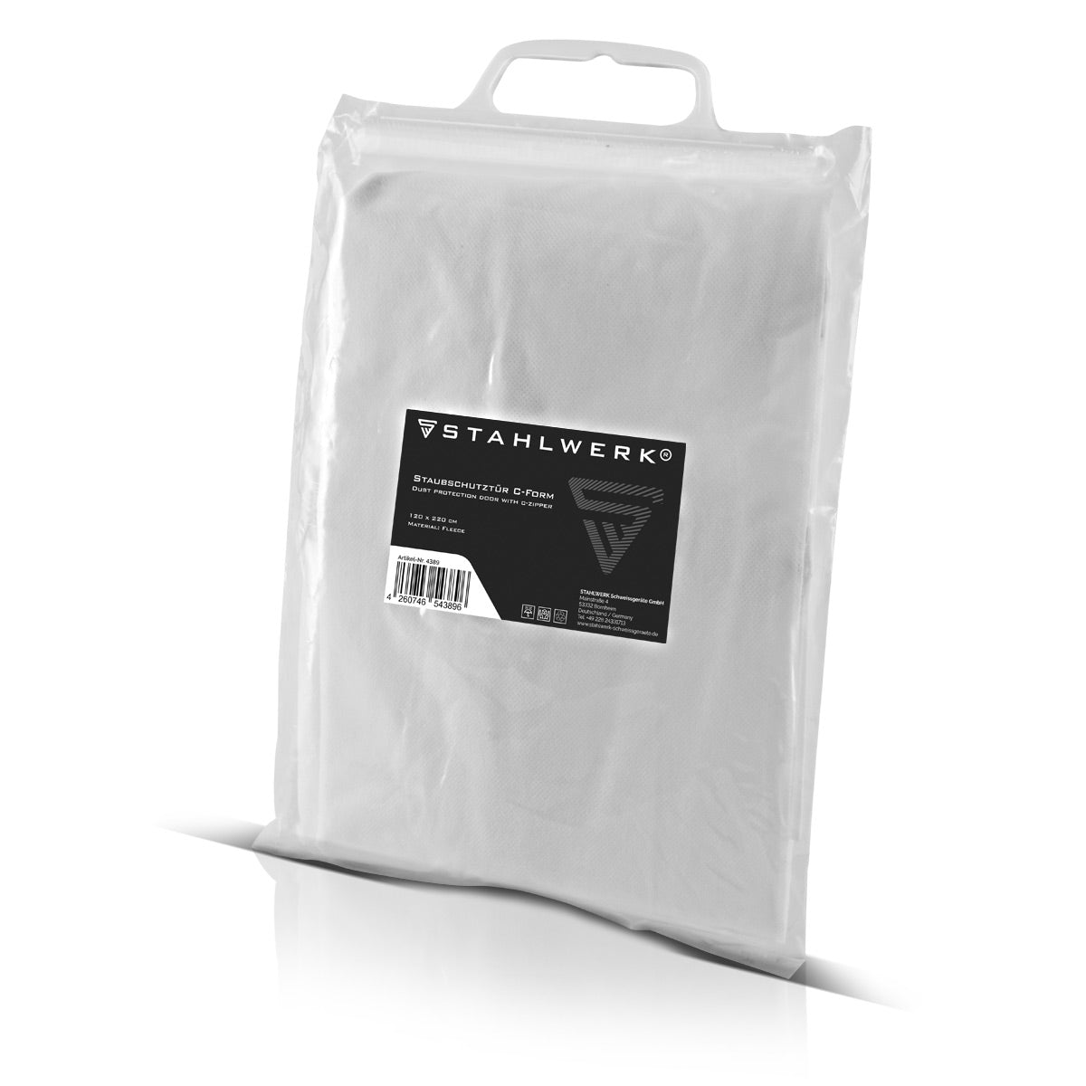 STAHLWERK dust protection door C-shape / dust door / dirt trap / dust curtain with integrated zipper