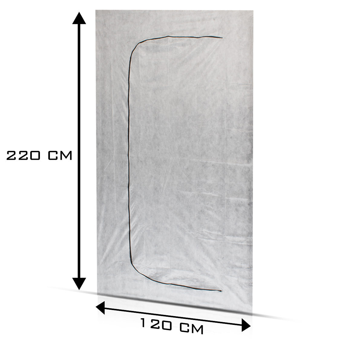 STAHLWERK dust protection door set of 2 C-shape dust door / dirt trap / dust curtain with integrated zipper